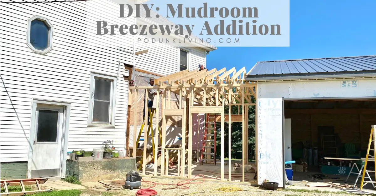 DIY Breezeway Mudroom Addition