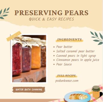 preserving pears