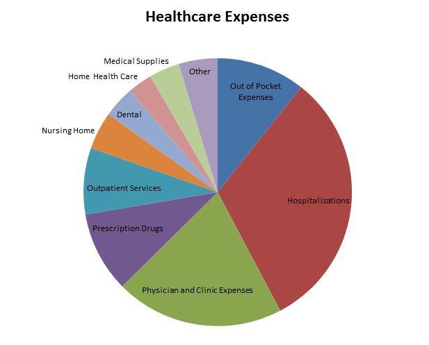 2019 Healthcare Expenses Pie Chart