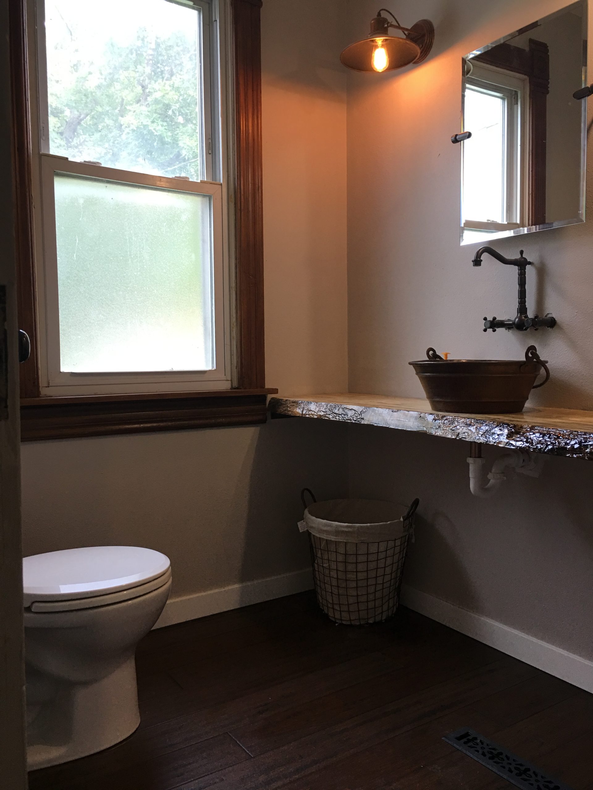 DIY Powder Room Remodel Farmhouse Powder Room Podunk Living